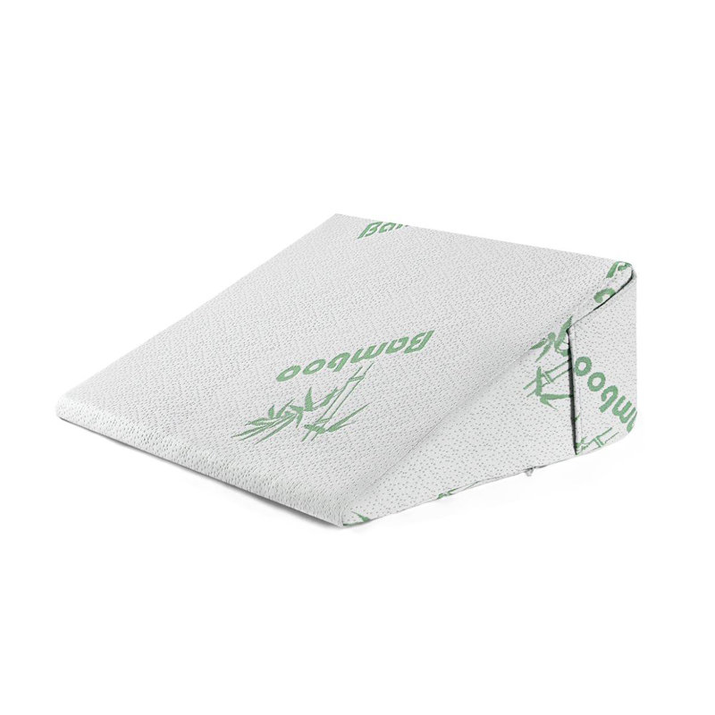 Memory Foam Wedge Pillow with Adjustable Support, Ergonomic Cushion for Back, Neck & Leg with Removable Cover