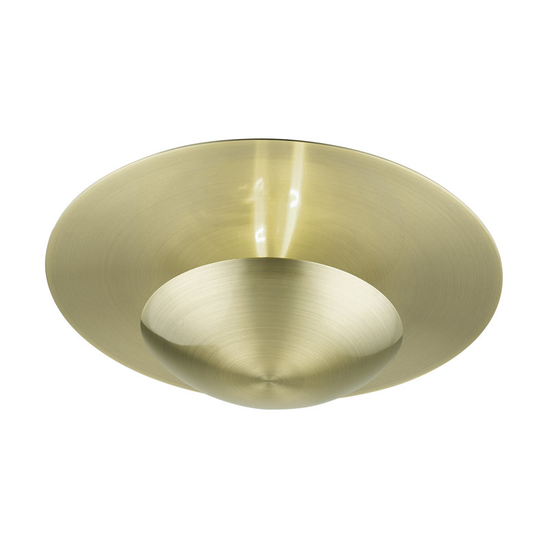 Roverta Steel Semi-Flush Sconce/Wall Sconce, Antique Brass, Gold