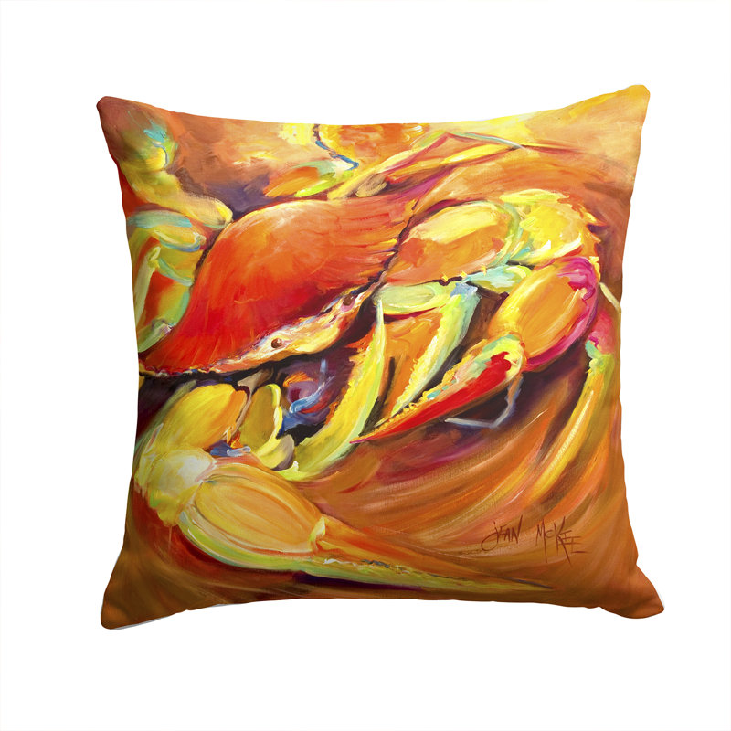 Coussin décoratif intérieur/extérieur à épices crabe, H 14 po x l 14 po x P 4 po