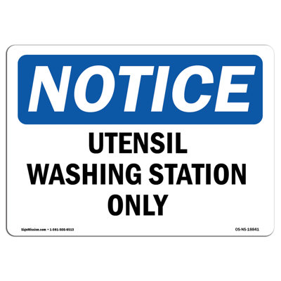 Enseigne de station de lavage d'ustensiles seulement