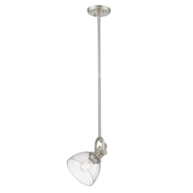 Luminaire suspendu en forme de dôme à 1 lumière Bales, Étain, Verre martelé
