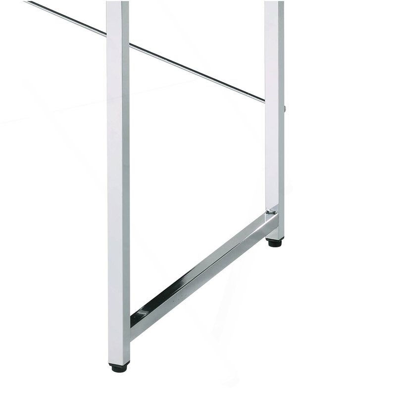 Tennos White  Chrome Finish Writing Desk, White