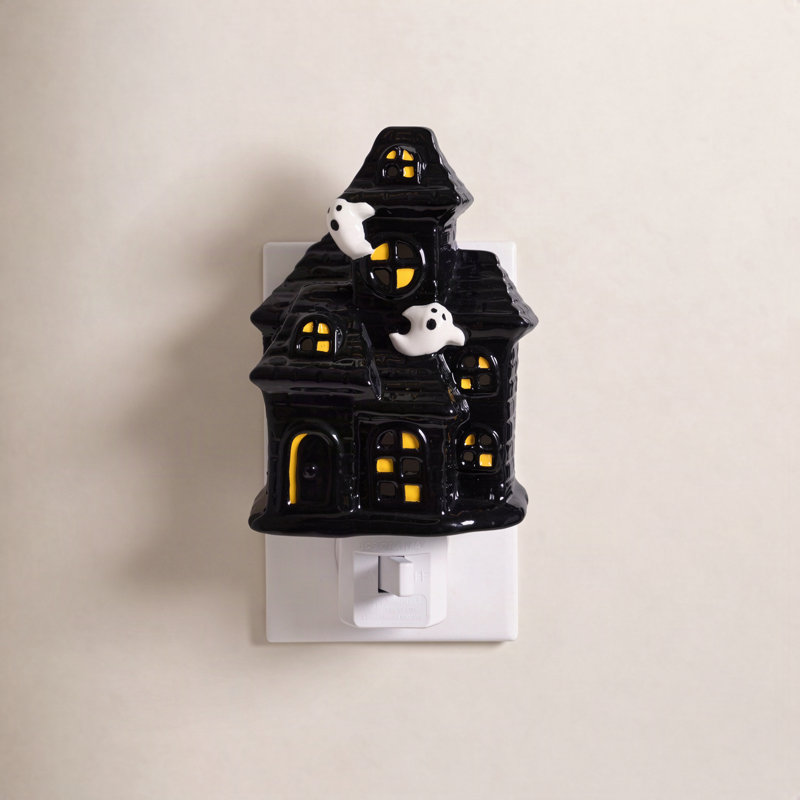 Veilleuse maison hantée en céramique