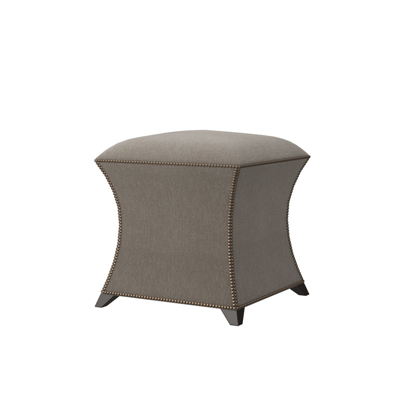 Hayes Square Ottoman, Synergy Oatmeal (Performance fabric) 1142-01, Espresso