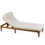 Méridienne en bois d'acacia, chaise longue d'extérieur, dossier inclinable avec dossier réglable et coussin de tête Topmax-129746520
