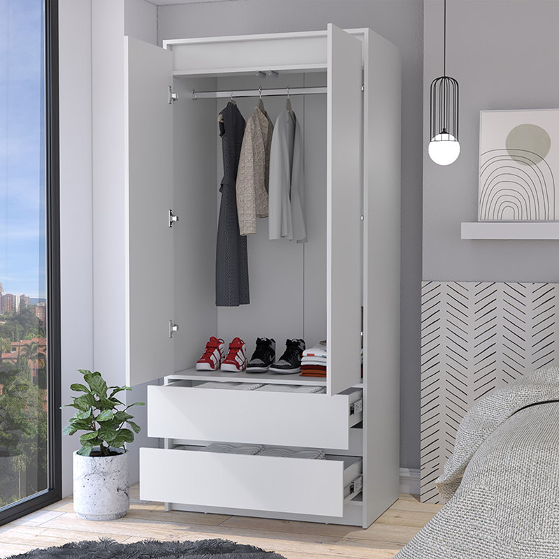 Armoire plus étroite, Blanc