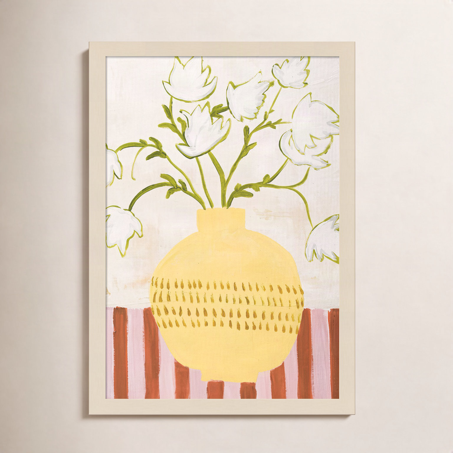 Yellow Vase Print by Design Fabrikken, Brown, 21" H x 15" W