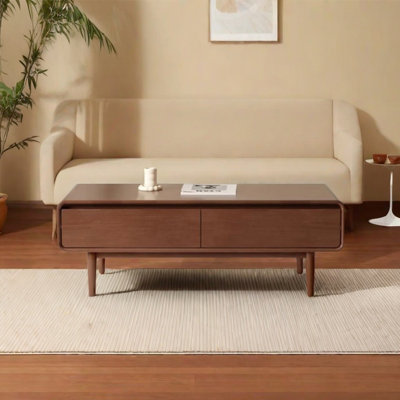 Retro design solid wood coffee table