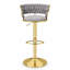 Tabouret tournant en velours-2004016708