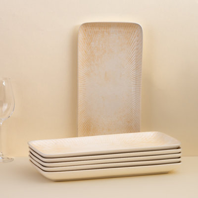 Paros-Sand Premium Porcelain Rectangle Plate