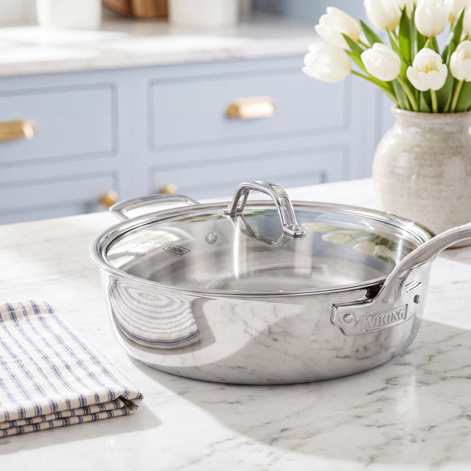 Viking Contemporary 3-Ply Sauté Pan, 4.8 Quart