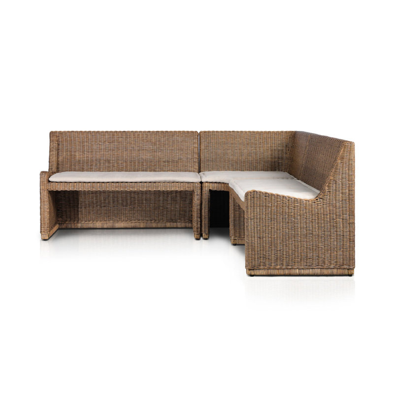 Senna L-Shape Dining Banquette, Right Hand Facing, 32.5" H x 83.25" W x 83.25" D