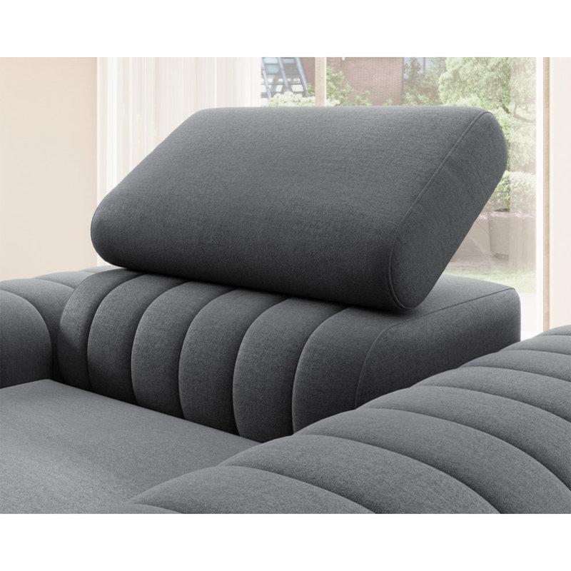 Fauteuil d'appoint moderne Laurence - Gris foncé, Gris foncé