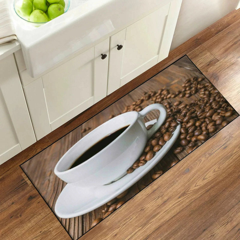 3D Fruit Kitchen Mat – Washable Non-Slip Runner Rug – Door Mat with Rubber Backing – Polypropylene, 50cm W x 150cm L
