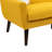 Jaqueze Upholstered Yellow Linen Blend Button Tufted Square Arm Loveseat-45792340