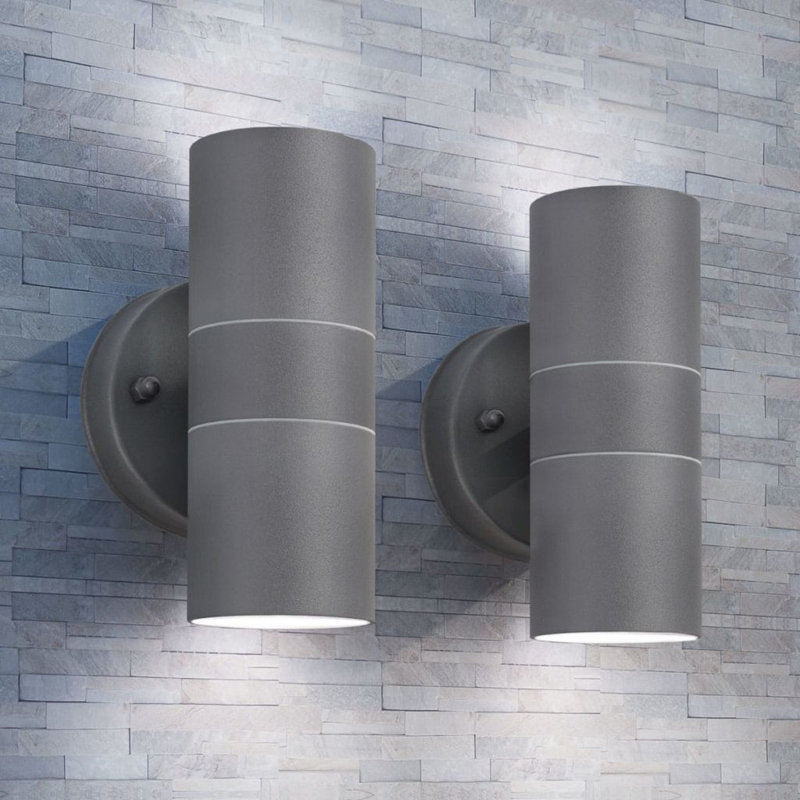 Whitty 2 - Bulb Outdoor Wall Lantern, Black