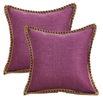 Cotton Linen Cotton 18'' Throw Pillow Cover