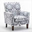 Fauteuil en mélange de polyester à motifs