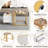Gold And White Coffee Table Set Of 2, With Marble Pattern Coffee Table With Drawer Metal Frame Square End Table