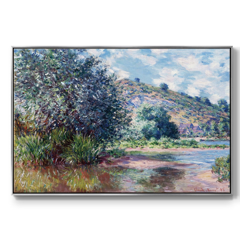 Paysage au port sur toile, H 25 po x l 17 po x P 2 po, Argent