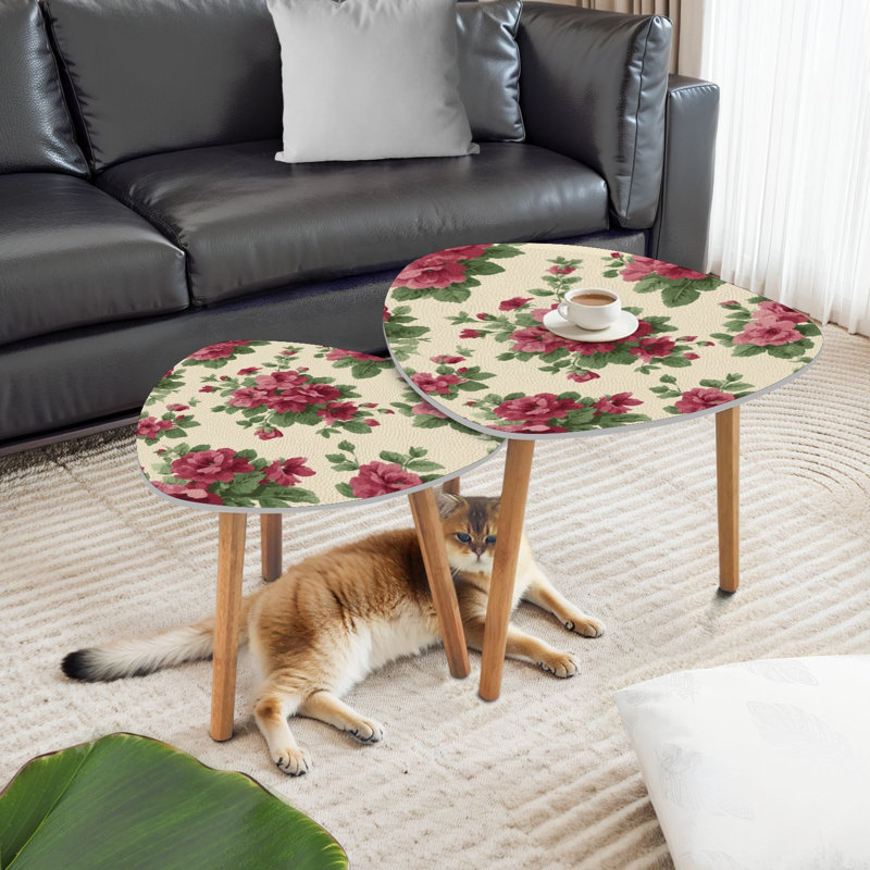 Ensemble de 2 tables basses gigognes Triangle