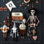 Décoration d'Halloween en tissu 10 x 3 x 15,5 po - gnome noir avec des ailes et un charme fantaisiste
