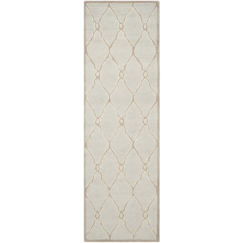 Cannen Hand Tufted Wool Geometric Rug, Runner 2'6" x 6'