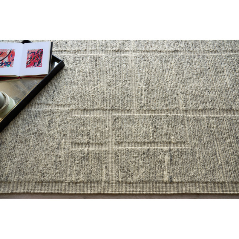 Alba Hand Knotted New Zealand Wool Gray Area Rug, 14'X18'