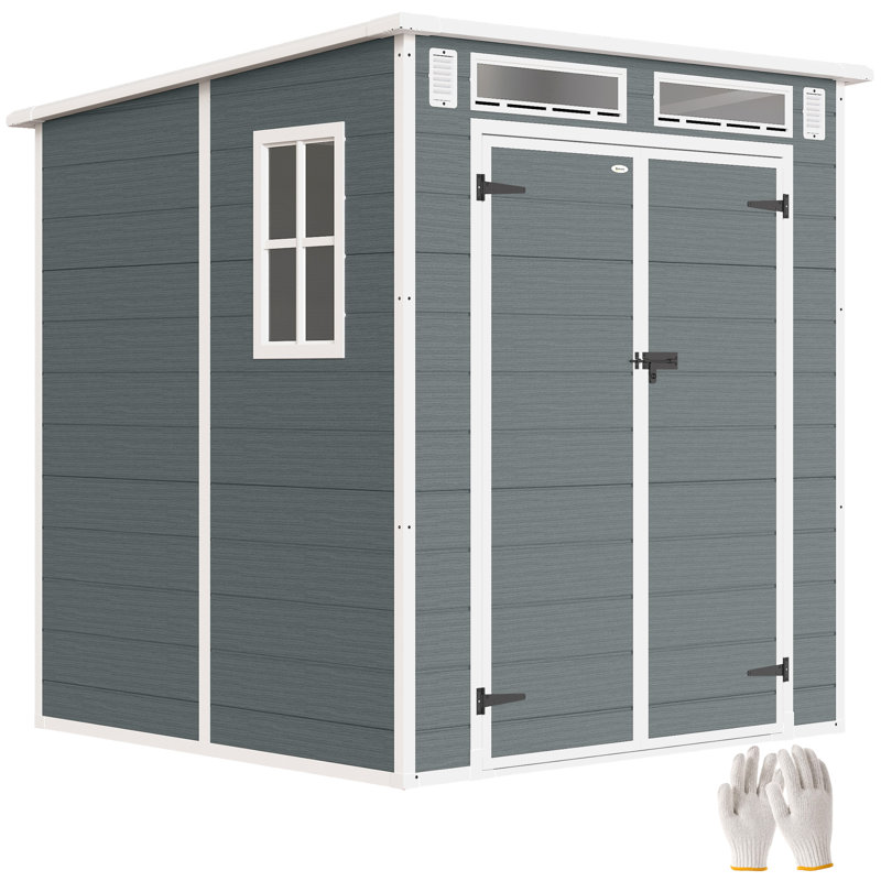 Garden Storage Shed, Grey