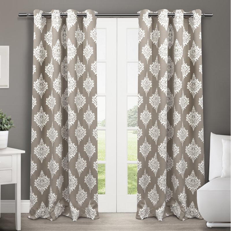 Emma-Anne Room Darkening Curtain Pair, Taupe, 52"W x 63"L