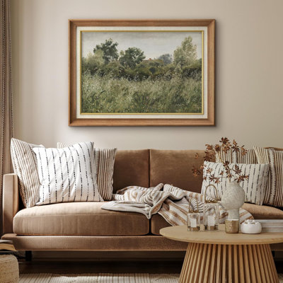 Rustic Countryside Sage Green Forest Tree Flower Field Landscape Nature Wilderness, reproduction d'art sur papier