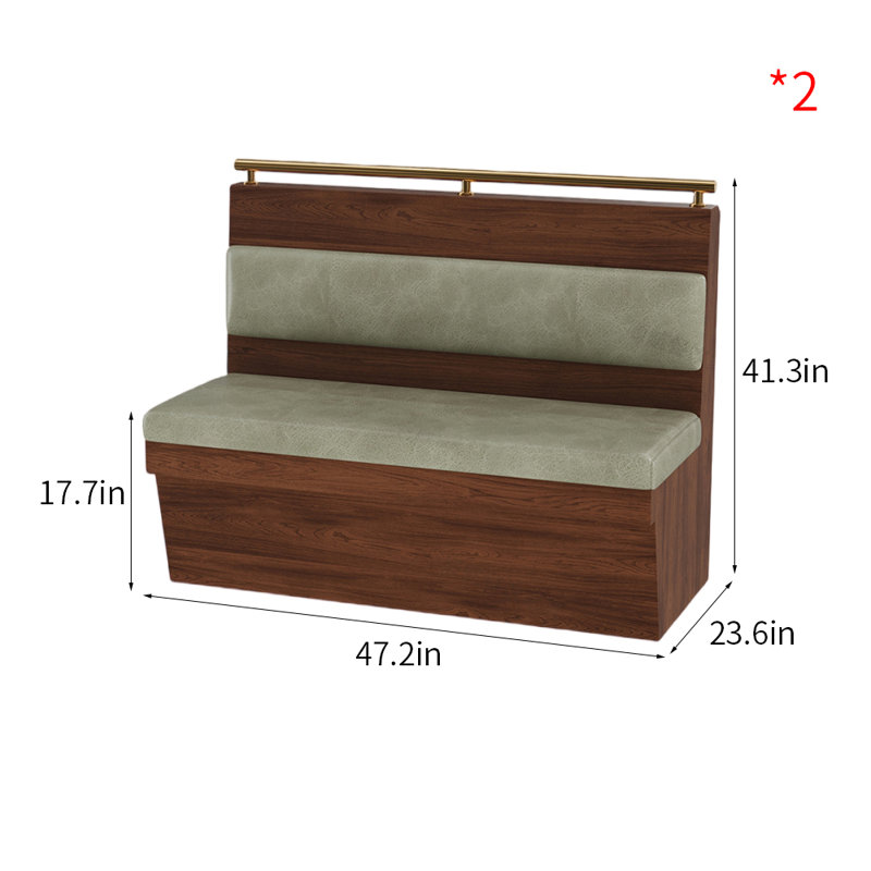 Banc rembourré en similicuir Retro Casual