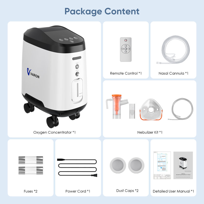 Home Oxygen Concentrator 1-8L Continuous Oxygen Machine with Timer