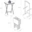 Ensemble de tables-plateaux 5 pièces Home, espresso