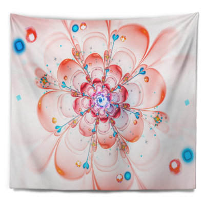 Tapisserie florale rose avec pétales de fleurs