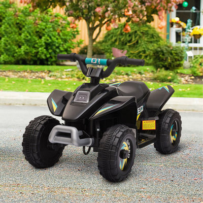 Aosom 6V Kids ATV 4-Wheeler Ride On Car, Electric Motorized Quad Battery Powered Vehicle With Forward/Reverse Switch For 18-36 Months Old Toddlers