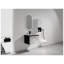 Meuble-lavabo mural 24 po avec lavabo en céramique et armoire d'appoint 24 po noir ou blanc