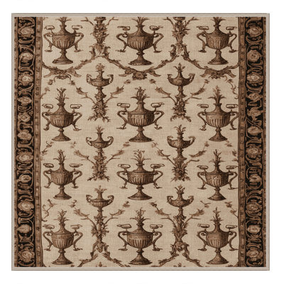 Tapis brun français lavable à la machine