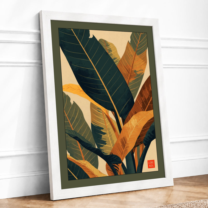 Potted Plant Study Botanical - Framed Print, A4 - 29.7 x 21.0 cm, White