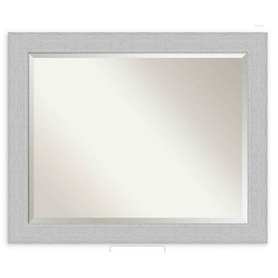 Miroir mural en bois blanc