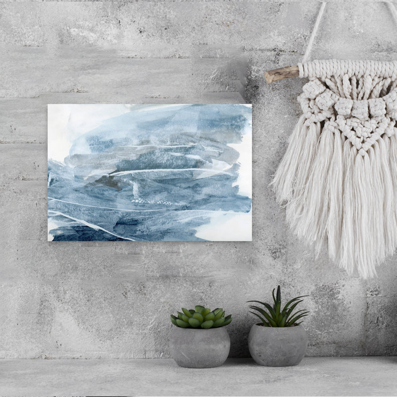 Contemporary Art Abstract Contemporary Modern Coastal Wall Art - Wrapped Canvas Print, 20.32 cm H x 30.48 cm W