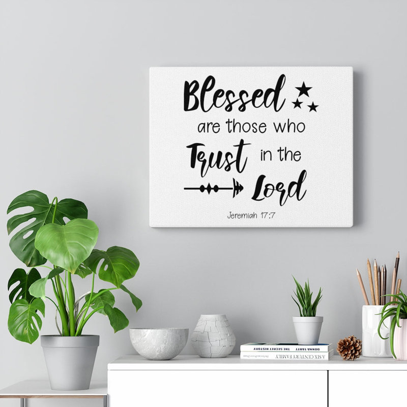 Trust in The Lord - Impression sur toile tendue, H 11 po x l 14 po