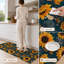 Tapis de cuisine lavables antidérapants à motif tournesol