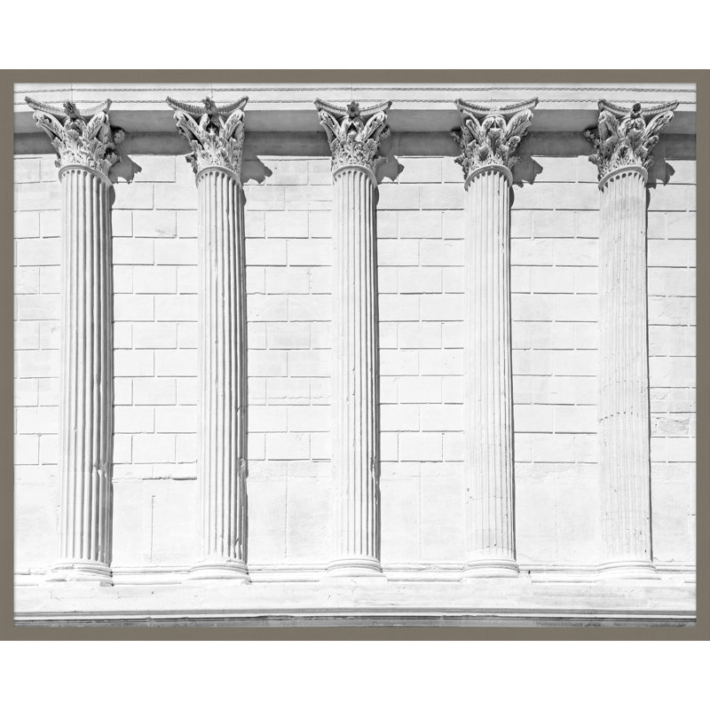 Classical Columns' Framed Photographic Print on Glass