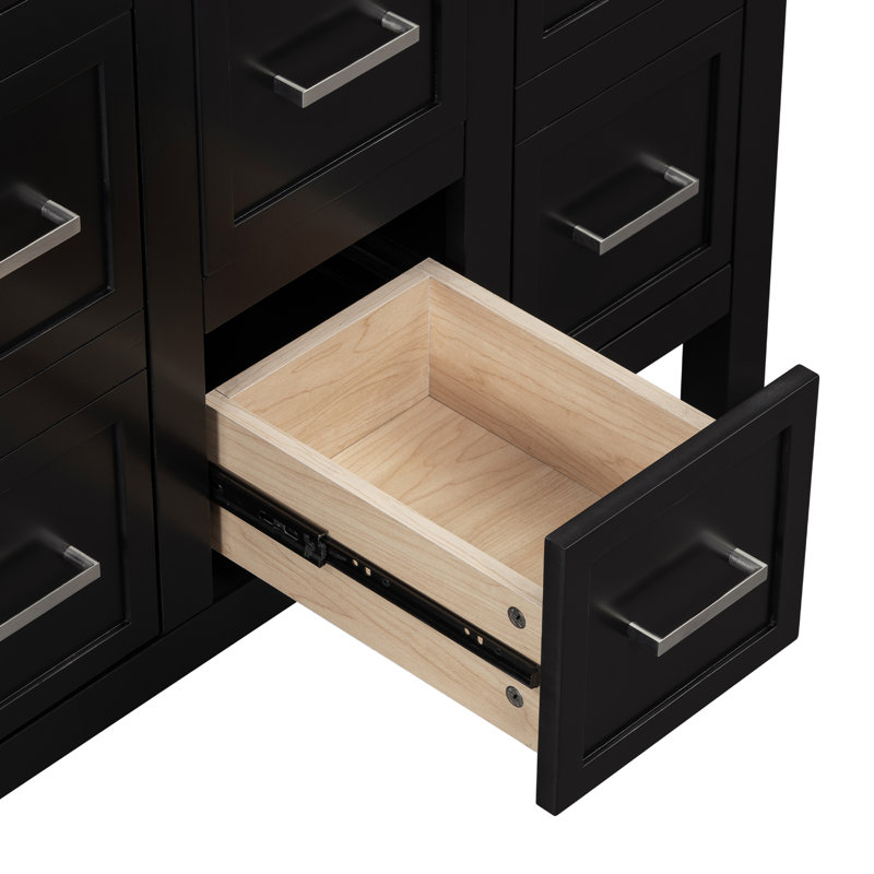 [Meuble uniquement] Meuble-lavabo noir de 36 po (lavabo non inclus), Noir, noir, noir, noir