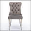 Chaise de salle à manger rembourrée en velours de bois massif haut de gamme, alliant élégance et confort pour une salle à manger moderne-398532651-398532650