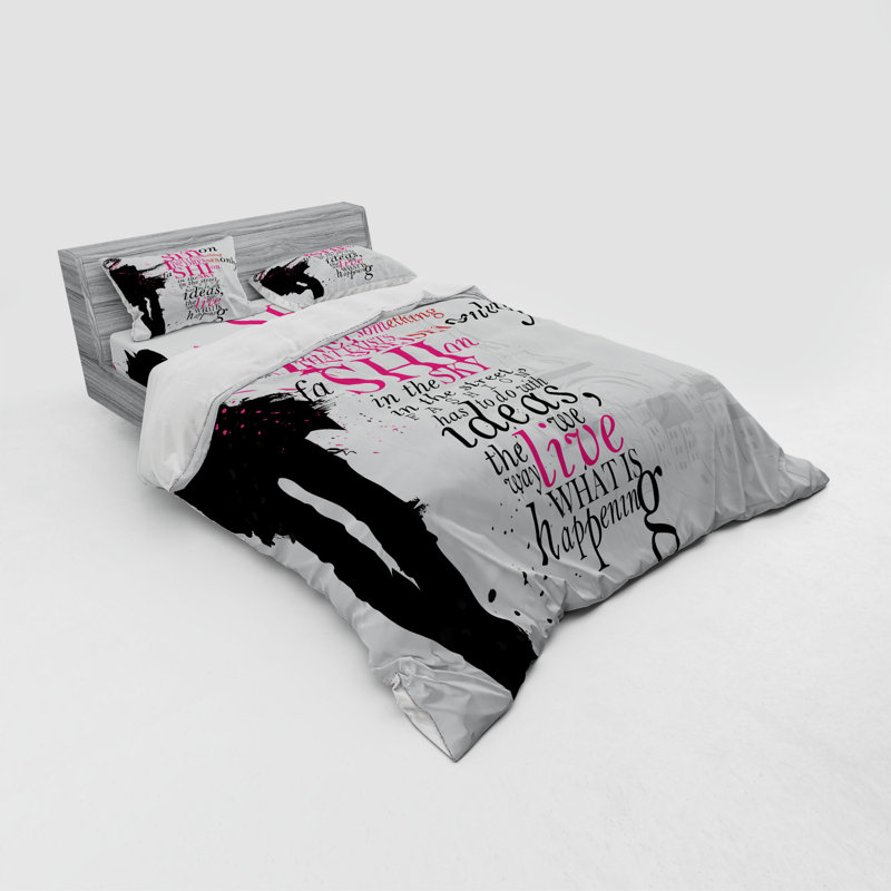 Eclectic Polyester Duvet Cover, Queen Duvet Cover + 3 Additional Pieces