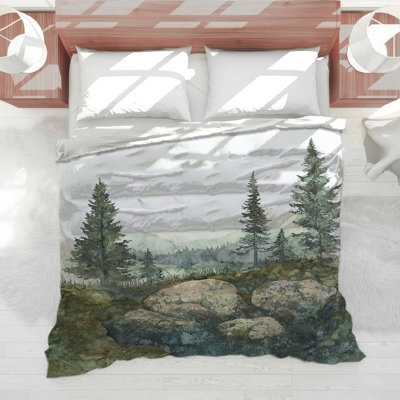 Mountain Forest Landscape Comforter