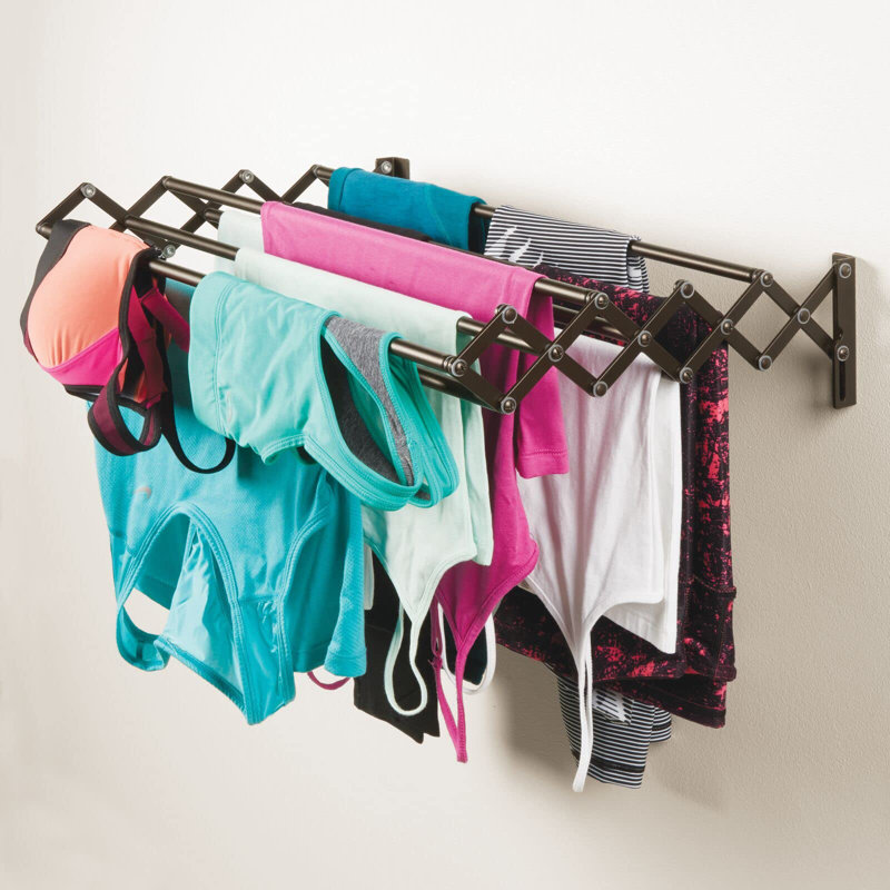 Dajuan 60cm Wall Mounted Clothes Rack, Bronze