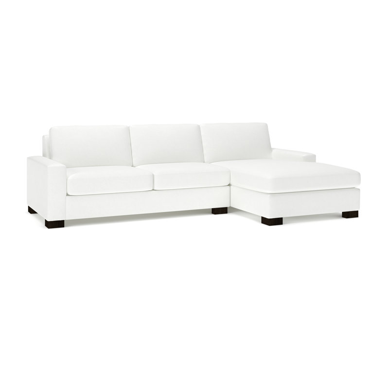 Canapé modulaire à méridienne 2 pièces 115 po Jonie, Orienté à droite, Farine Johnlinen